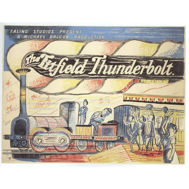 old movie advertising wall art poster reproduction. The Titfield Thunderbolt